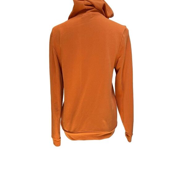 SJ Orange Full Zip Hoodie Rhinestone Embellished Logo Casual Comfy - Picture 4 of 8